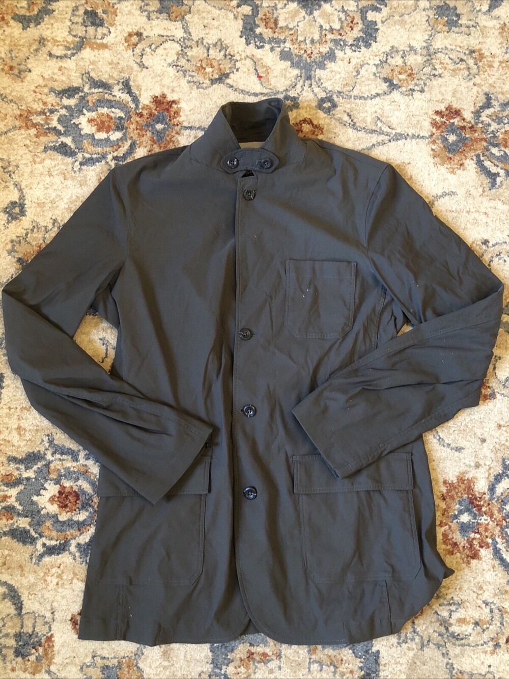 EDDIE BAUER Blazer Mens T44 Tall Travex Voyager 2.0 Stretch Jacket Gray Green